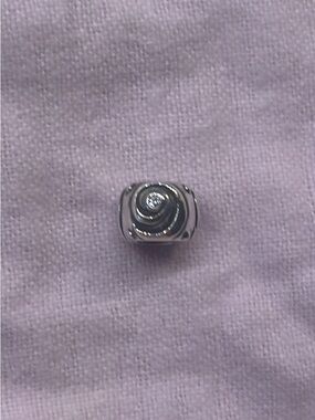 Halia Spiral Charm with 3 Center Stones